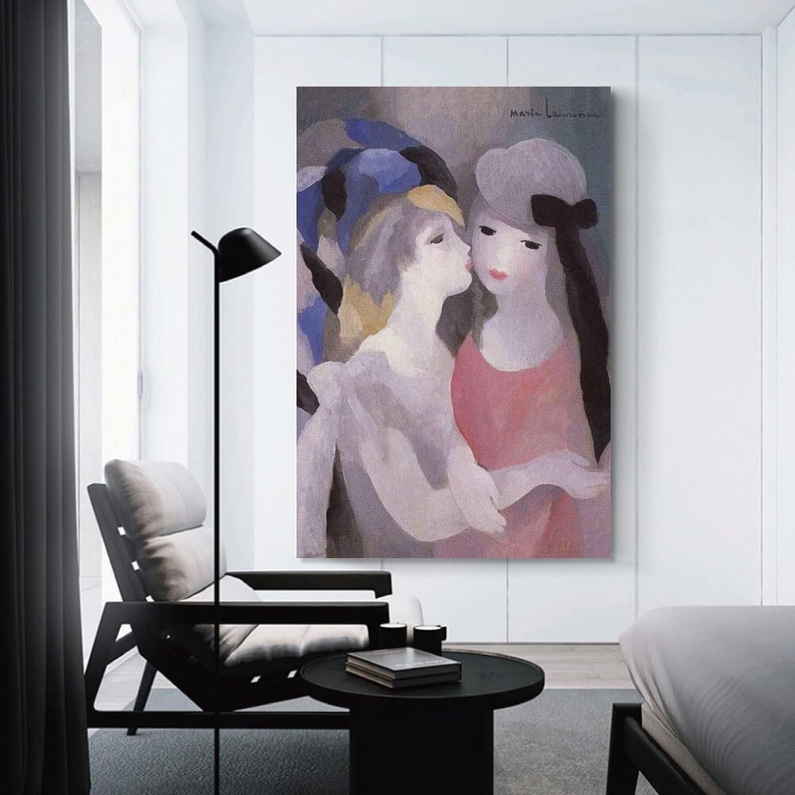 Amazon.co.jp: マリーローランサン《キス》油絵 有名な絵画 アート
